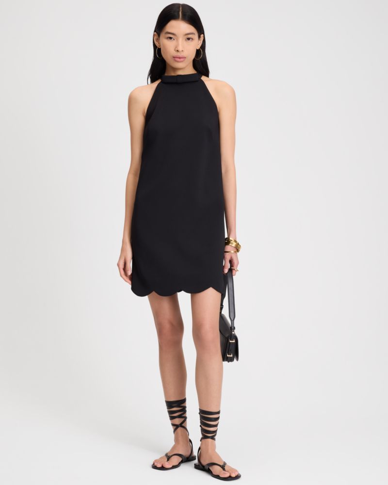 Scallop Bow Neck Dress