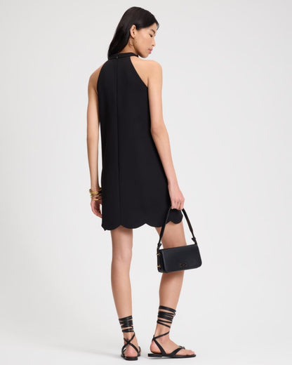 Scallop Bow Neck Dress