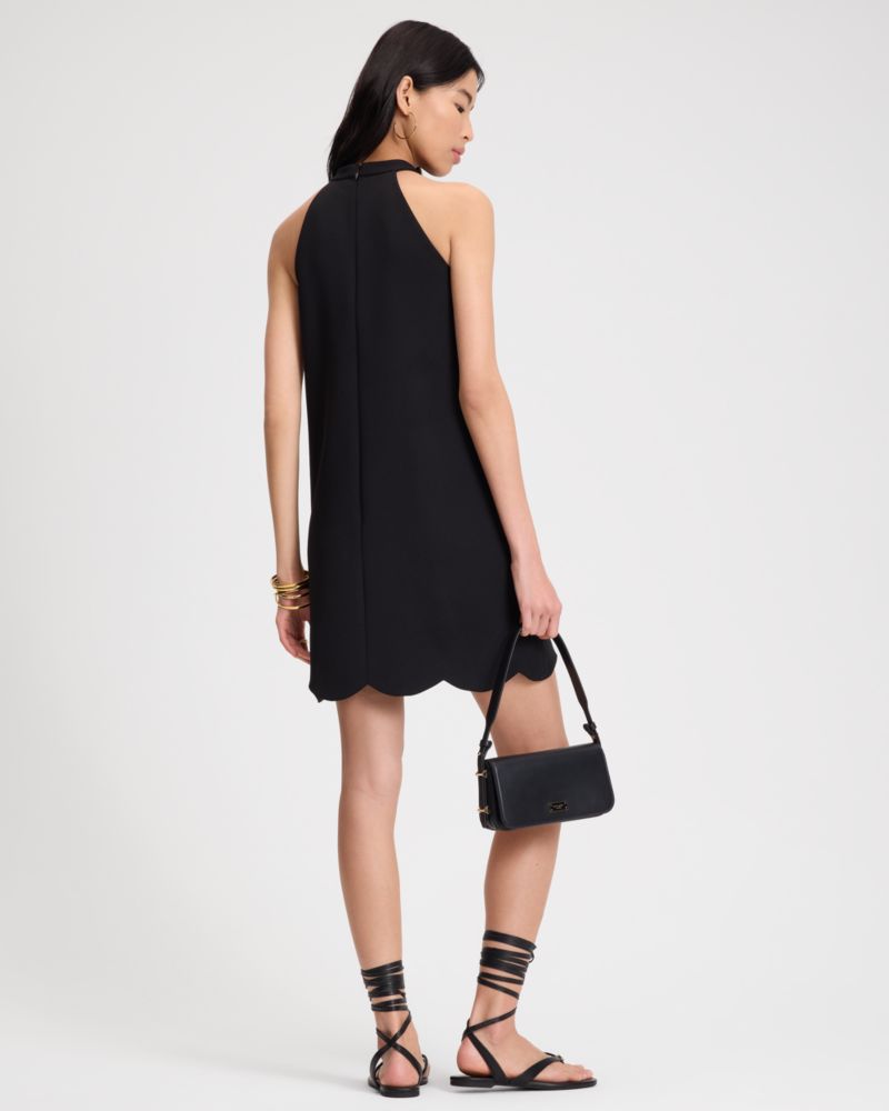 Scallop Bow Neck Dress