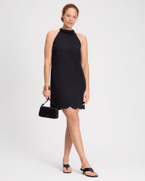 Scallop Bow Neck Dress
