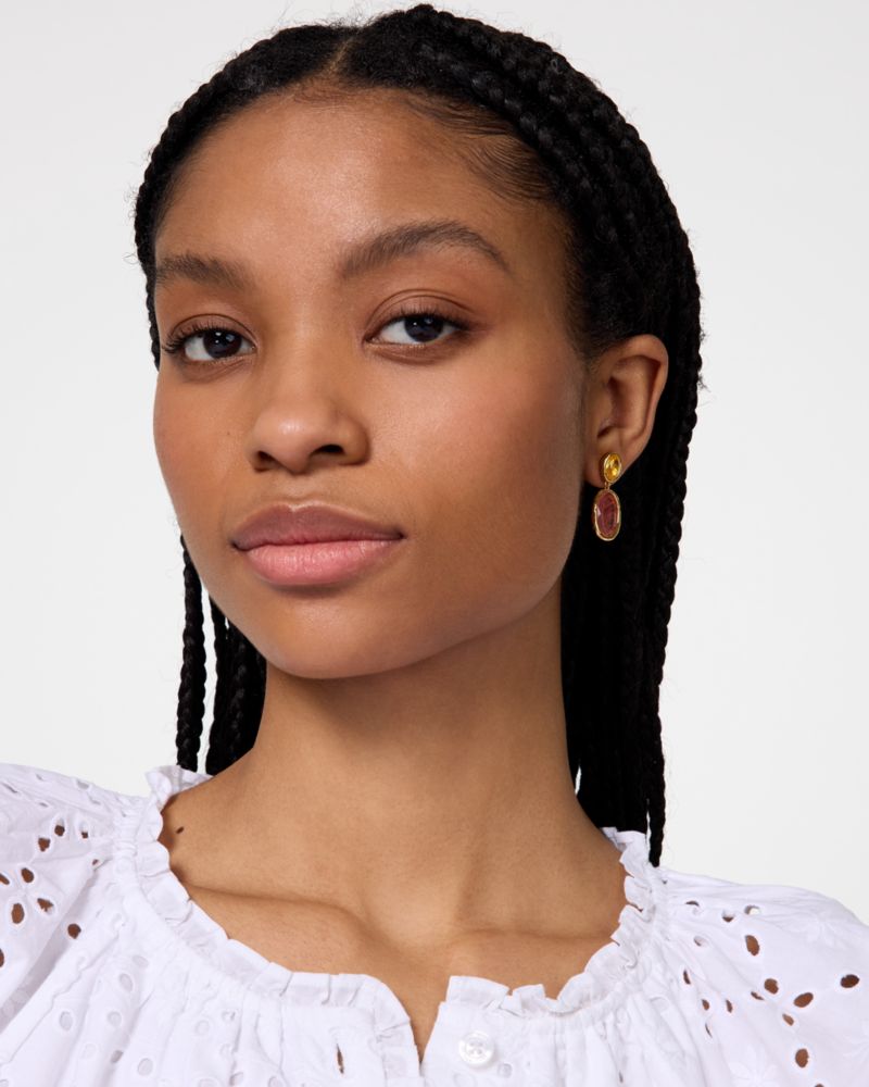 High Shine Double Drop Earring