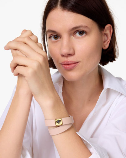 Phoebe Leather Double Wrap Bracelet