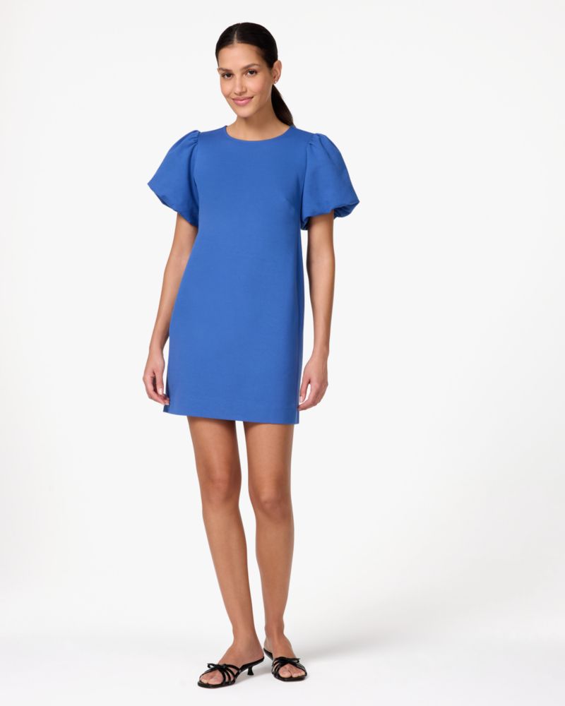 Ponte Puff Sleeve Shift Dress