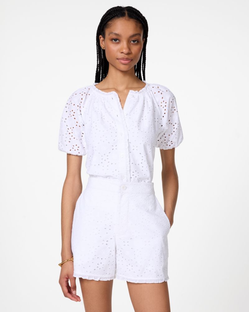 Floral Eyelet Blouse