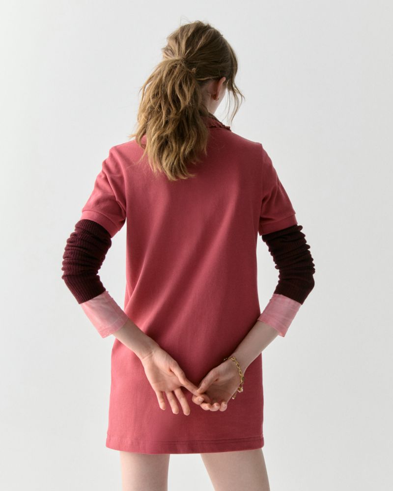 Ruffle Logo Polo Dress