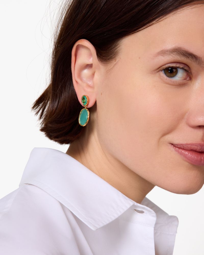 High Shine Double Drop Earring