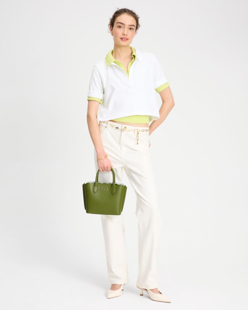 Suite Scalloped Crossbody Tote
