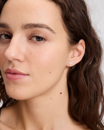 Kate Spade Fine Time To Shine Diamond Flower Studs