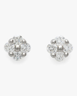 Kate Spade Fine Time To Shine Diamond Flower Studs