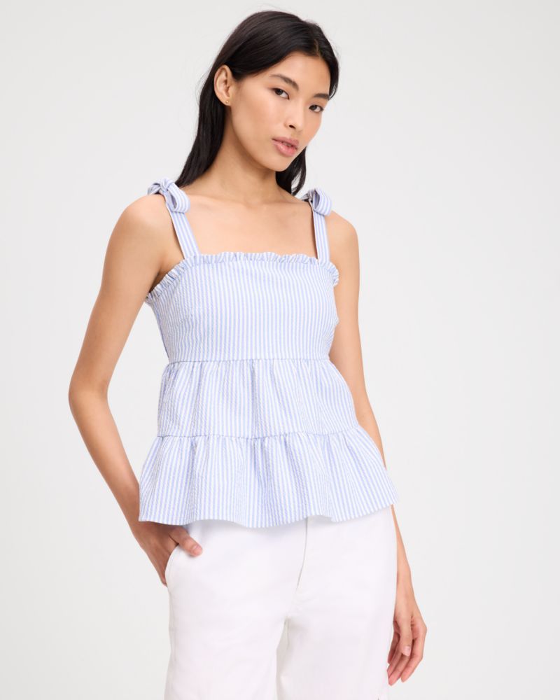 Seersucker Tiered Top