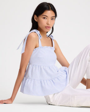 Seersucker Tiered Top