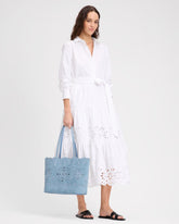 Daisy Eyelet Long Sleeve Shirt Dress