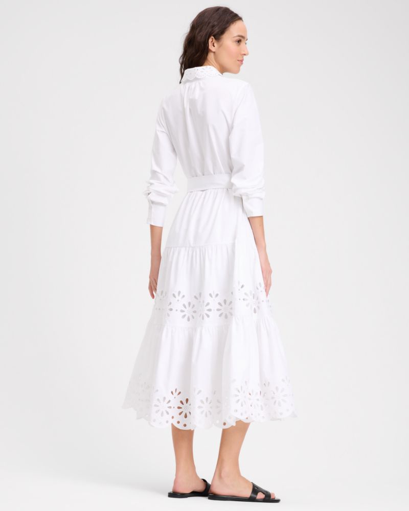 Daisy Eyelet Long Sleeve Shirt Dress