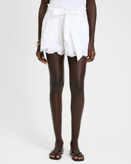 Floral Embroidered Shorts