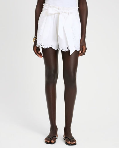 Floral Embroidered Shorts
