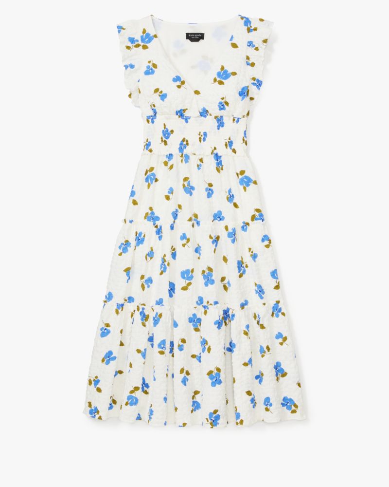 Painterly Bouquet Tiered Midi Dress