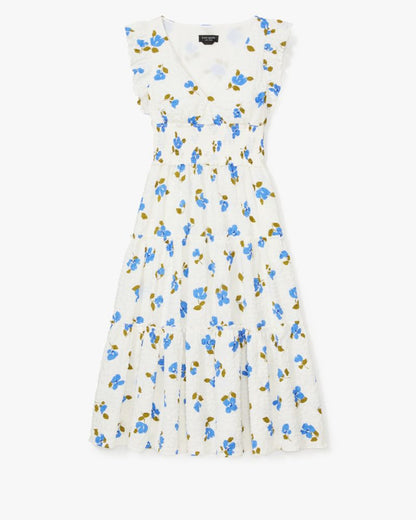 Painterly Bouquet Tiered Midi Dress