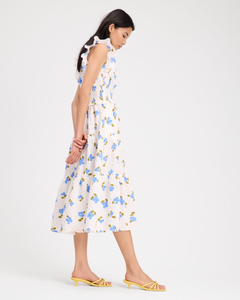 Painterly Bouquet Tiered Midi Dress
