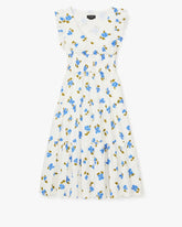 Painterly Bouquet Tiered Midi Dress