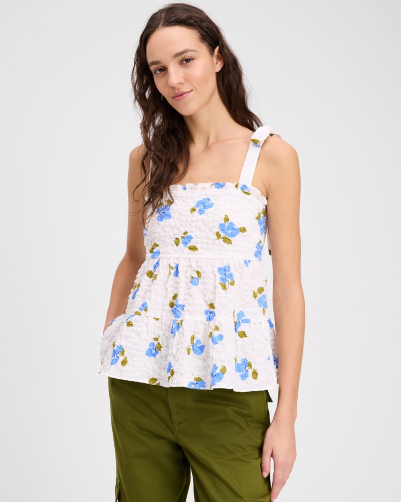 Painterly Bouquet Tiered Top