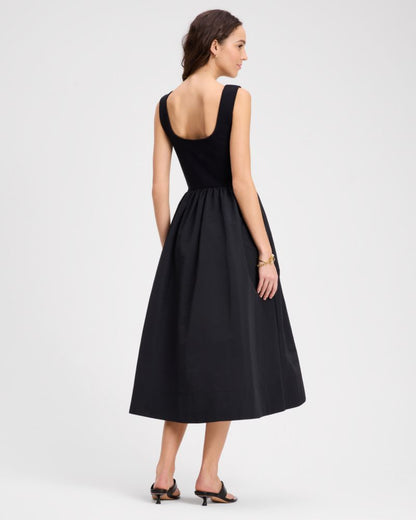 Mixed Media Midi Dress