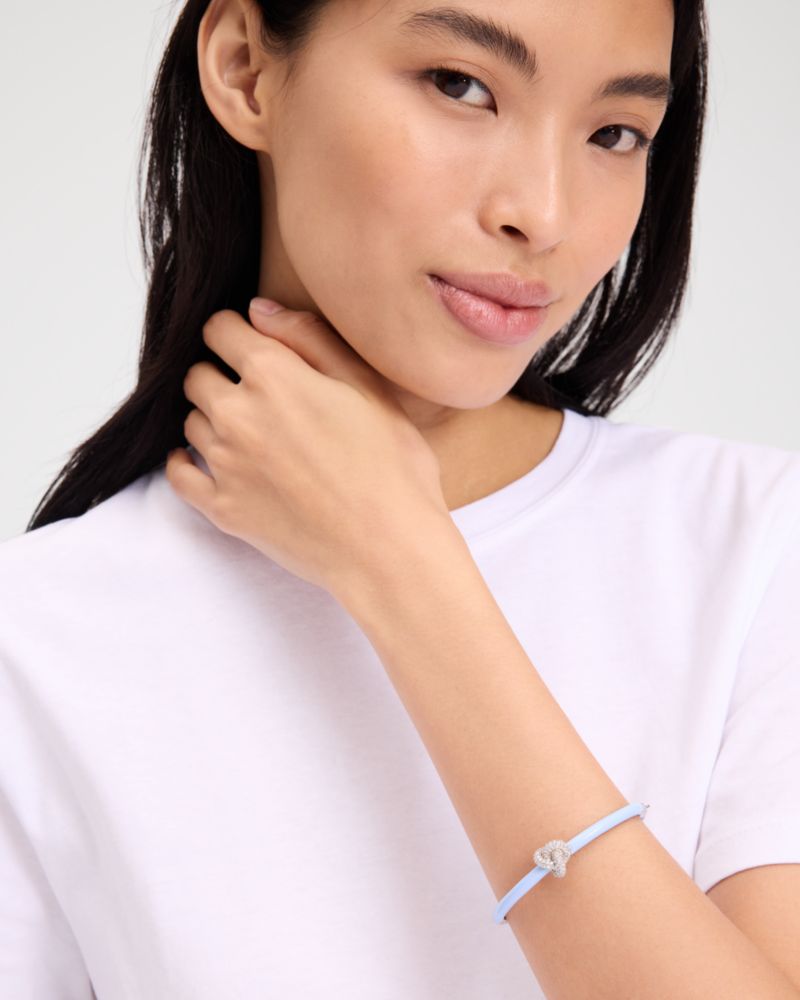 Double Knot Pave Hinged Bangle