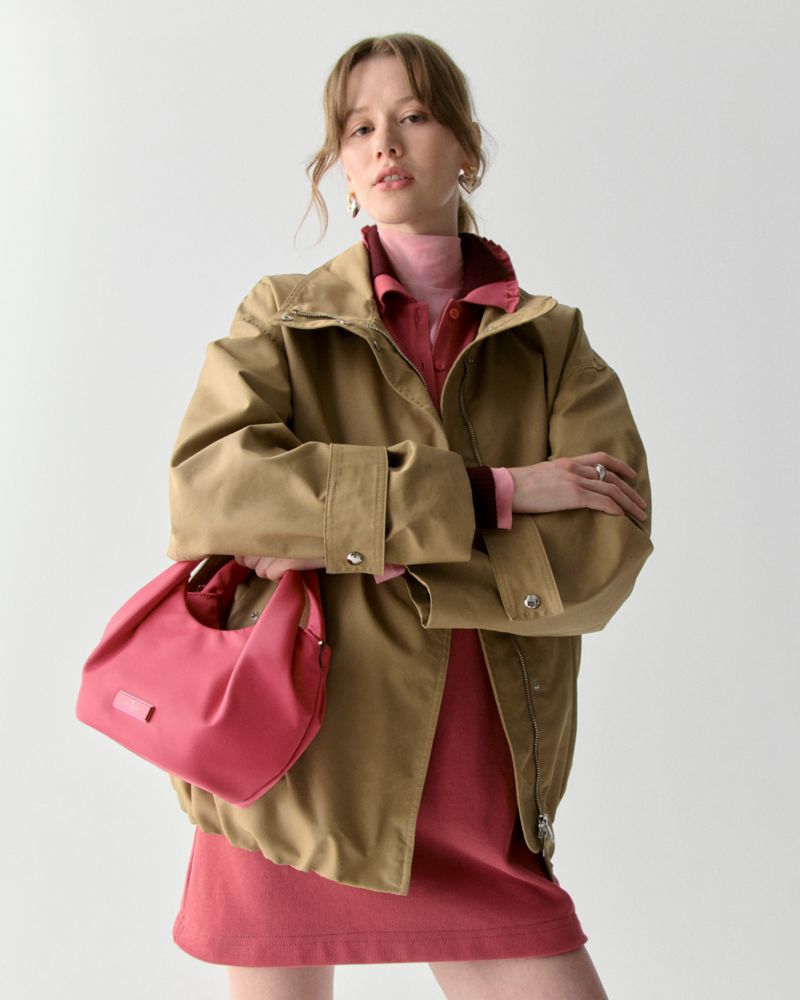Carter Nylon Small Pleated Crossbody