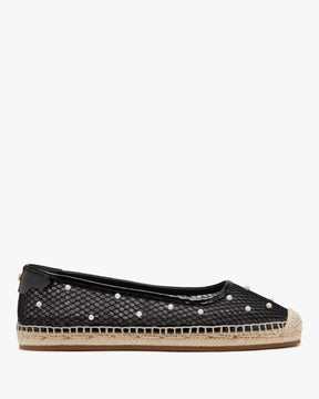 Pearl Fishnet Espadrille Ballet Flats