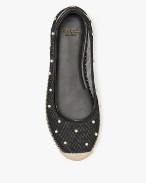 Pearl Fishnet Espadrille Ballet Flats