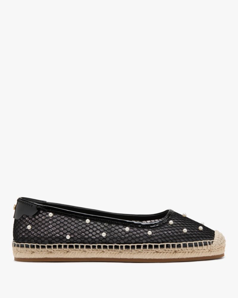 Pearl Fishnet Espadrille Ballet Flats
