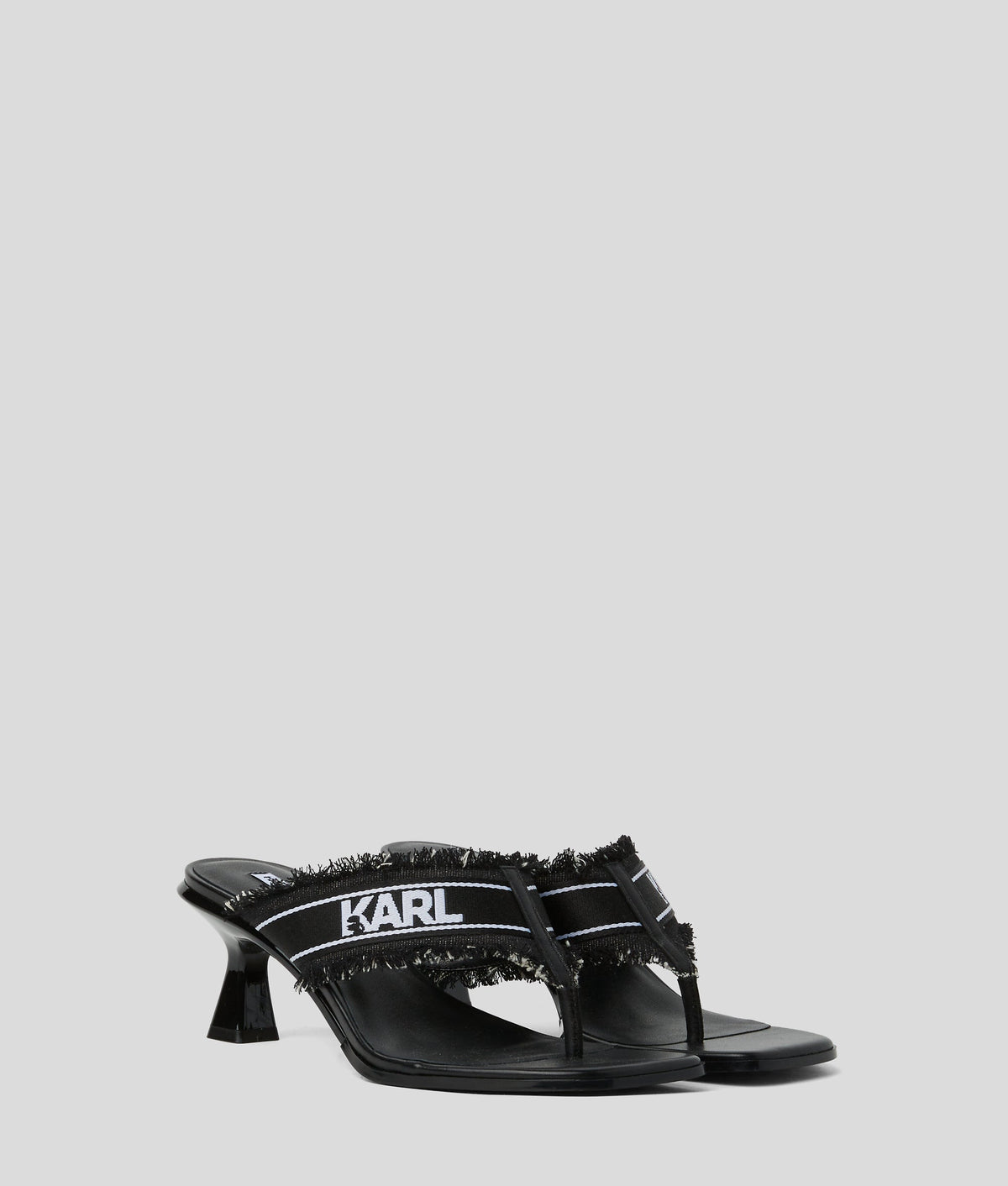 PANACHE II DENIM HEELED SANDALS