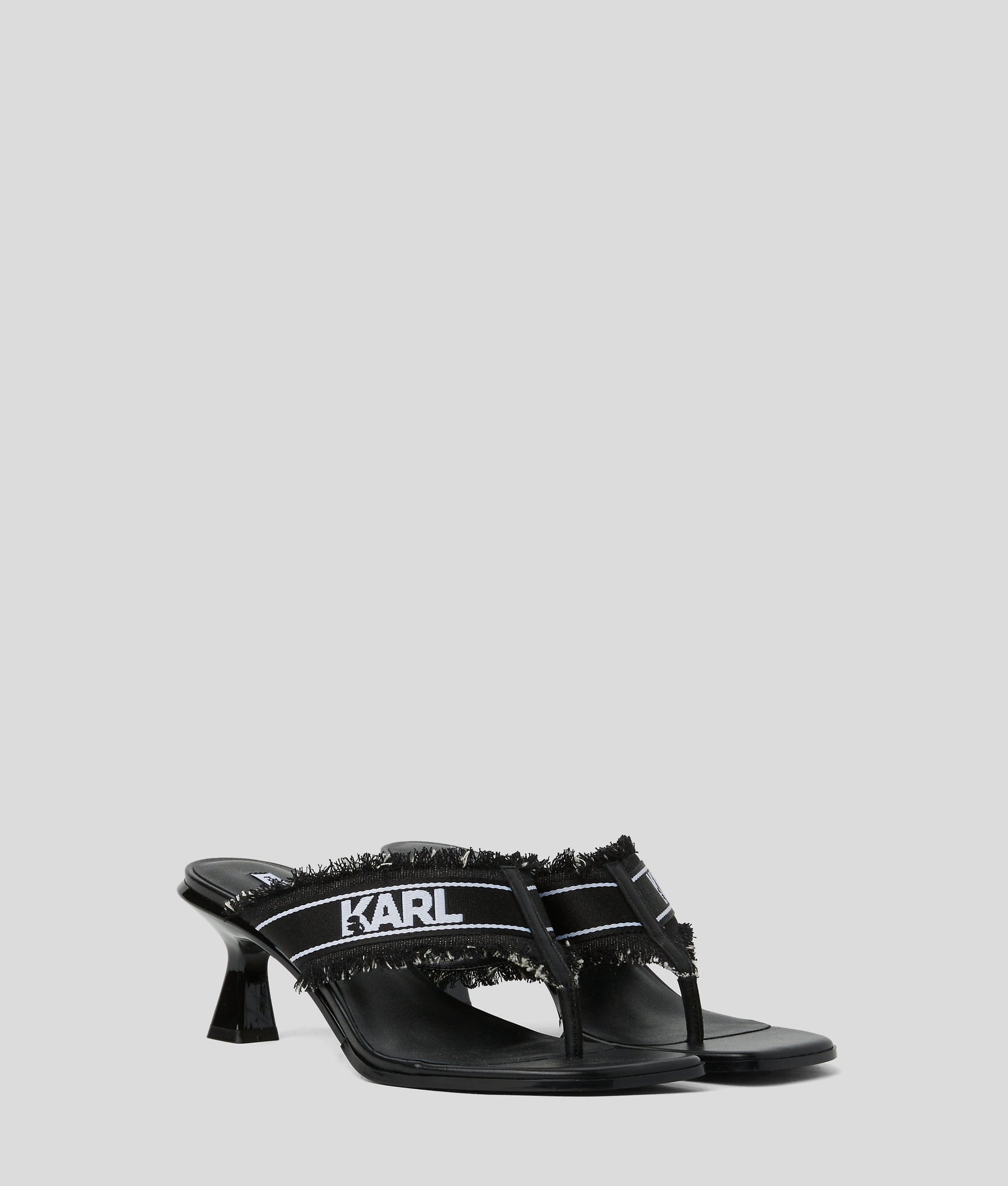 PANACHE II DENIM HEELED SANDALS