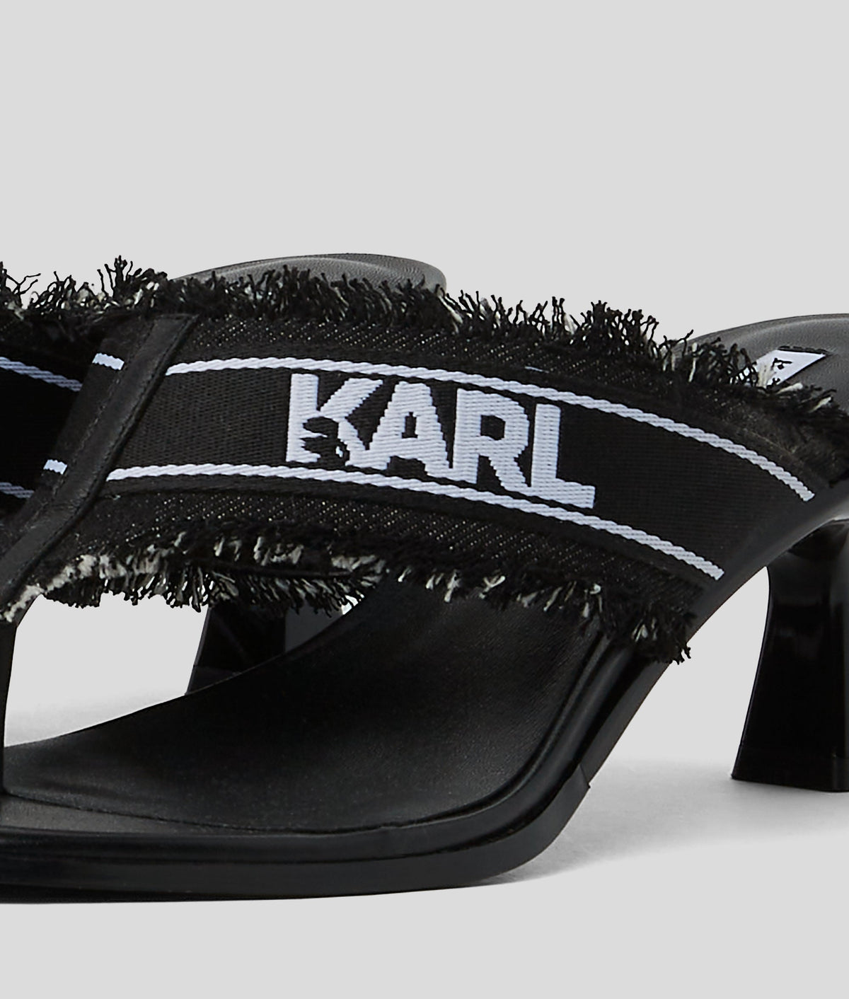 PANACHE II DENIM HEELED SANDALS