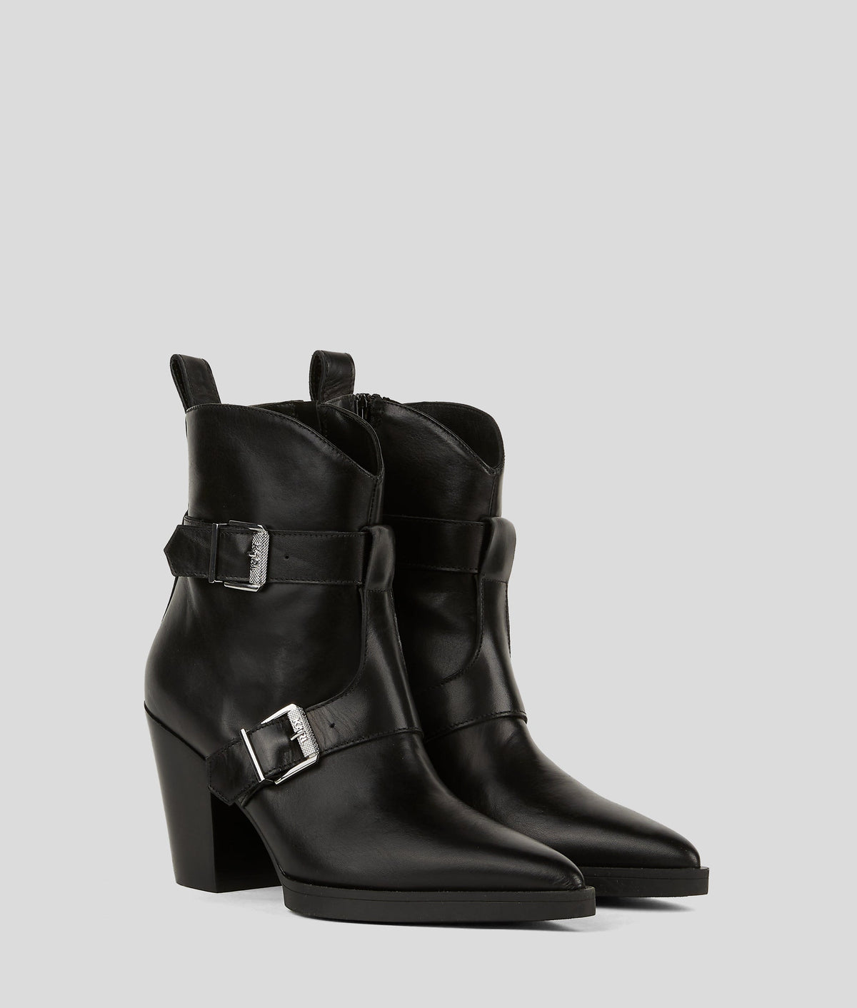 KOWBOY BUCKLED ANKLE BOOTS