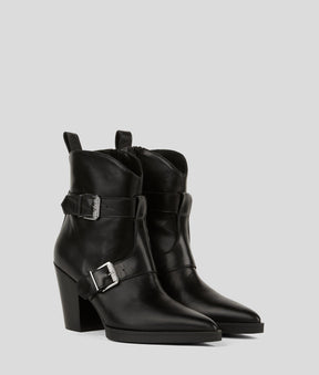 KOWBOY BUCKLED ANKLE BOOTS