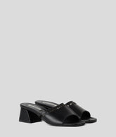 CUT-OUT HEELED SANDALS