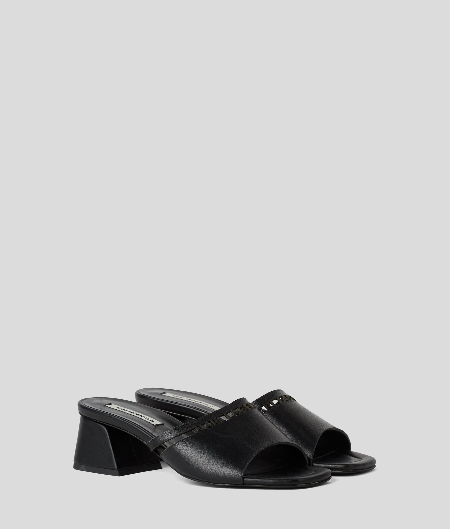 CUT-OUT HEELED SANDALS