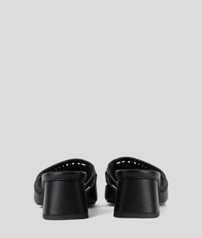 CUT-OUT HEELED SANDALS