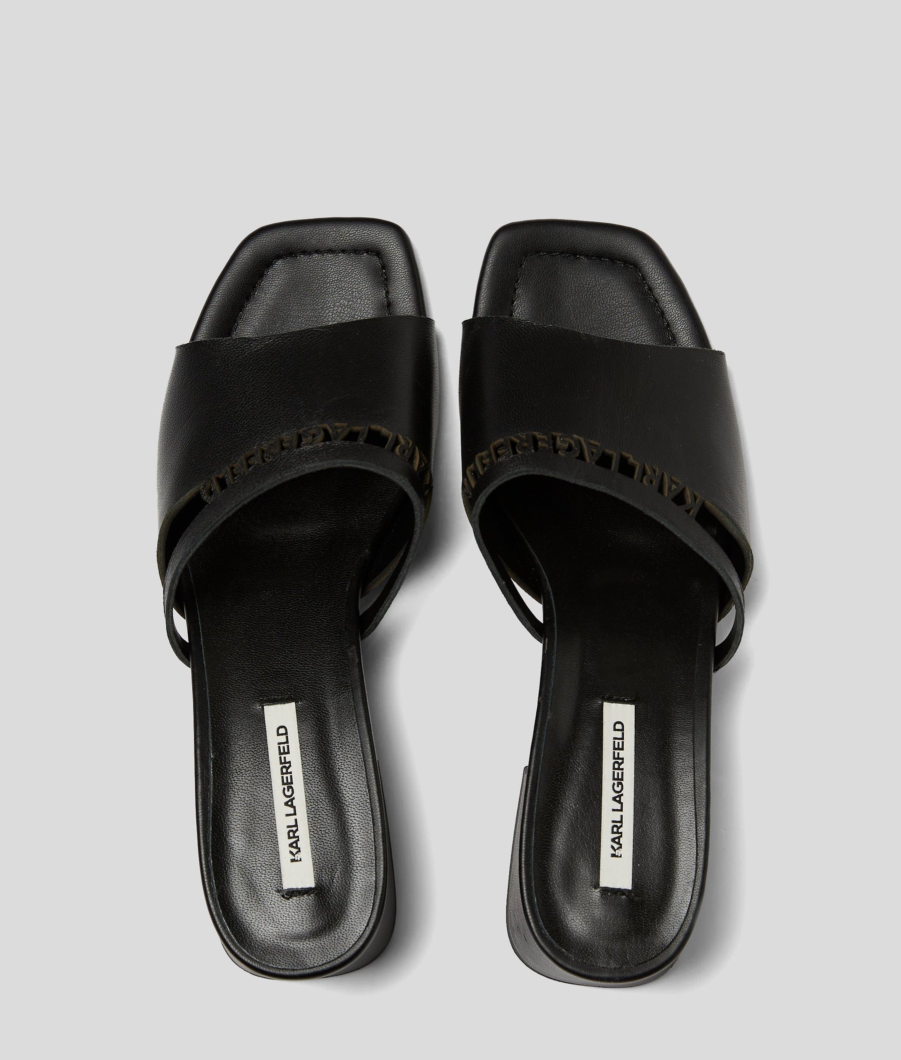 CUT-OUT HEELED SANDALS