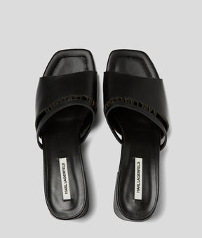 CUT-OUT HEELED SANDALS