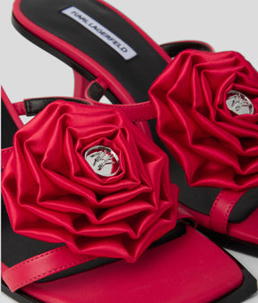 KARMEL FLORAL HEELED SANDALS