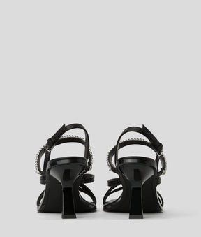 KARMEL SIGNIA CHAIN STRAP HEELED SANDALS