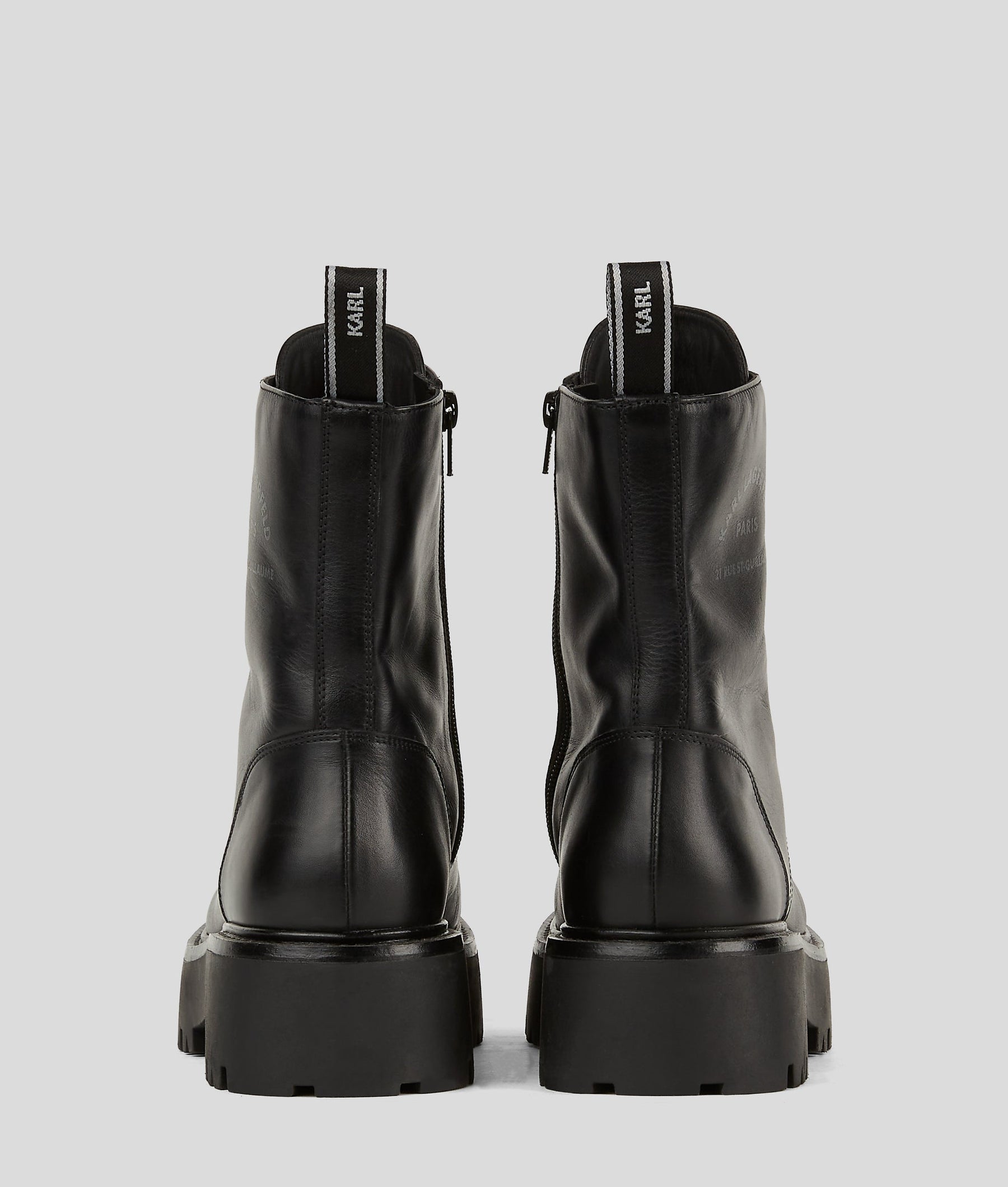 BURLY BIKER LACE-UP BOOTS