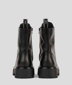 BURLY BIKER LACE-UP BOOTS