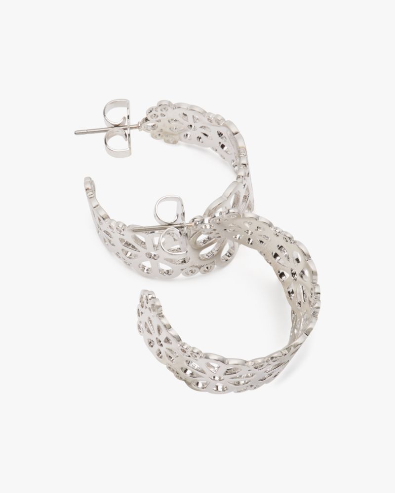 Spade Flower Lace Hoops