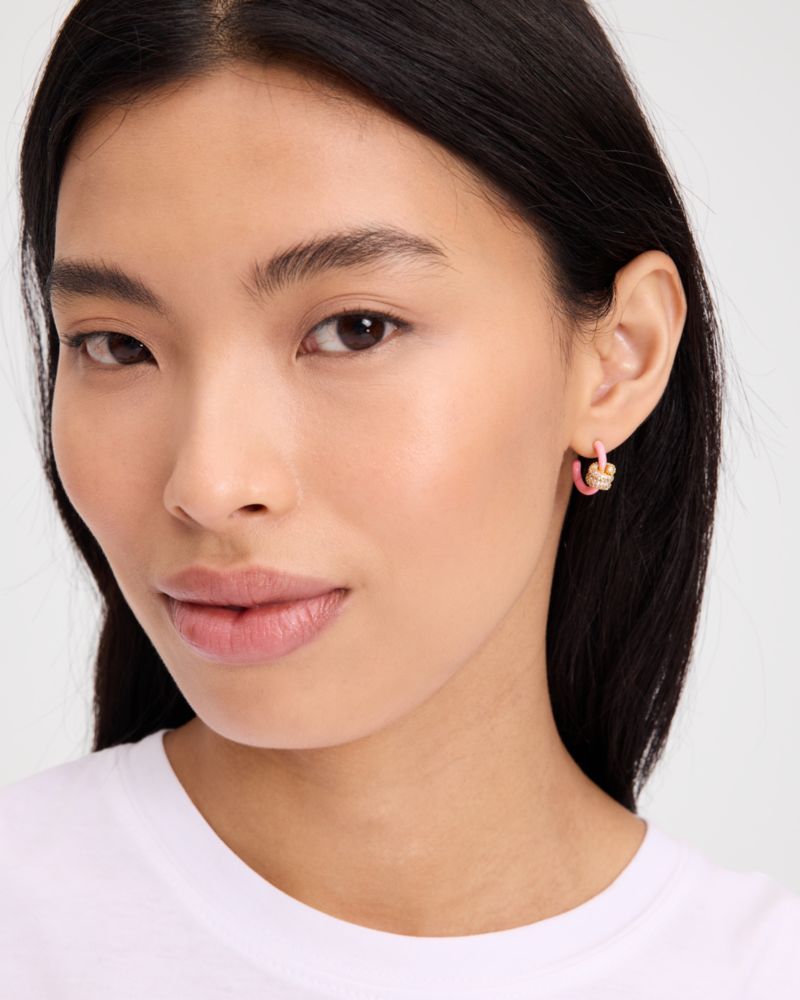 Ropes & Knots Pave Huggies