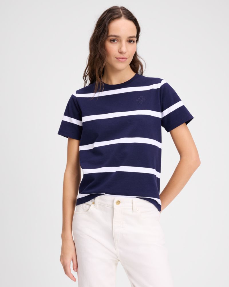 Montauk Stripe Logo Tee