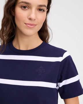 Montauk Stripe Logo Tee