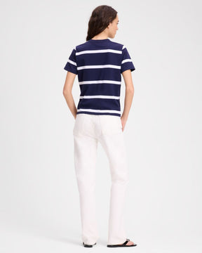 Montauk Stripe Logo Tee