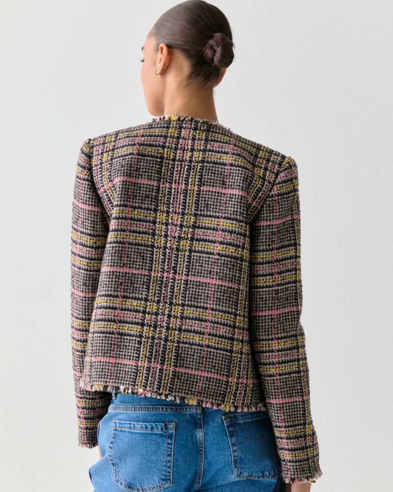 Enamel Button Tweed Jacket